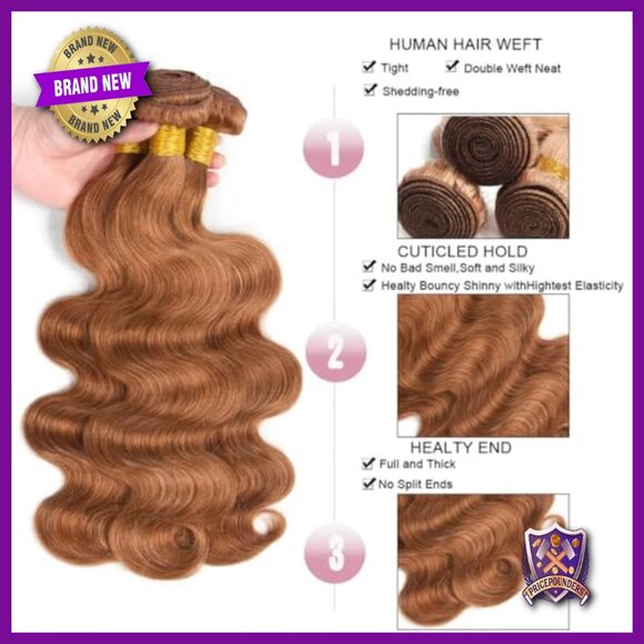 Human Hair Extensions Body Wave Bundles 14-18 Inch Quick Weave